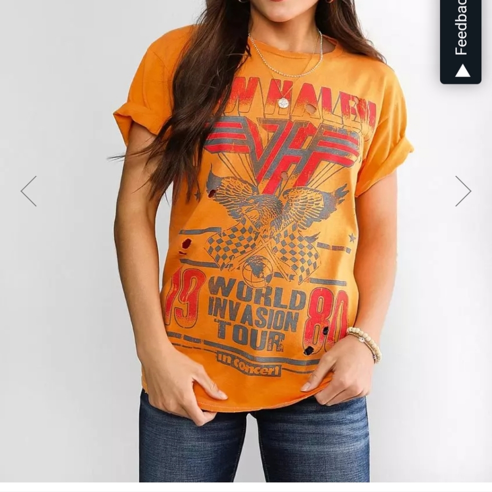 Buckle Band Tee Van Halen size L